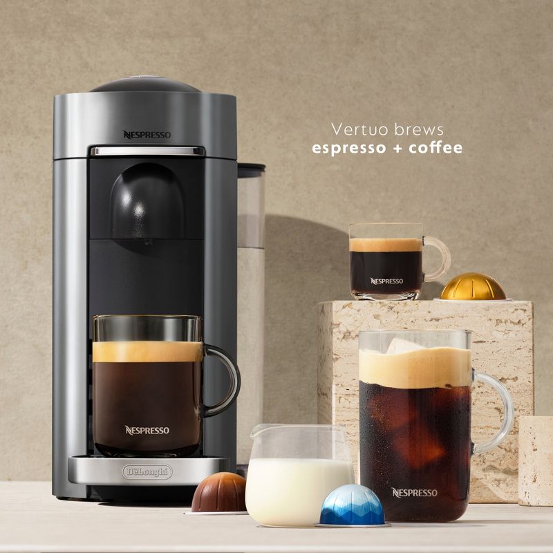 Nespresso Vertuo Plus Deluxe Coffee Maker and Espresso Machine by DeLonghi - Titan, 3 of 14