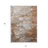 Terra Cotta Gray And Silver Abstract Washable Indoor Outdoor Area Rug - 3 of 4