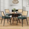 Infurnic Accent Chairs, Modern Upholstered Chairs Set with Sturdy Legs, for Kitchen and Dining Room, 2PCS, Green, 21.3"*19.3"*31.1" - 3 of 4