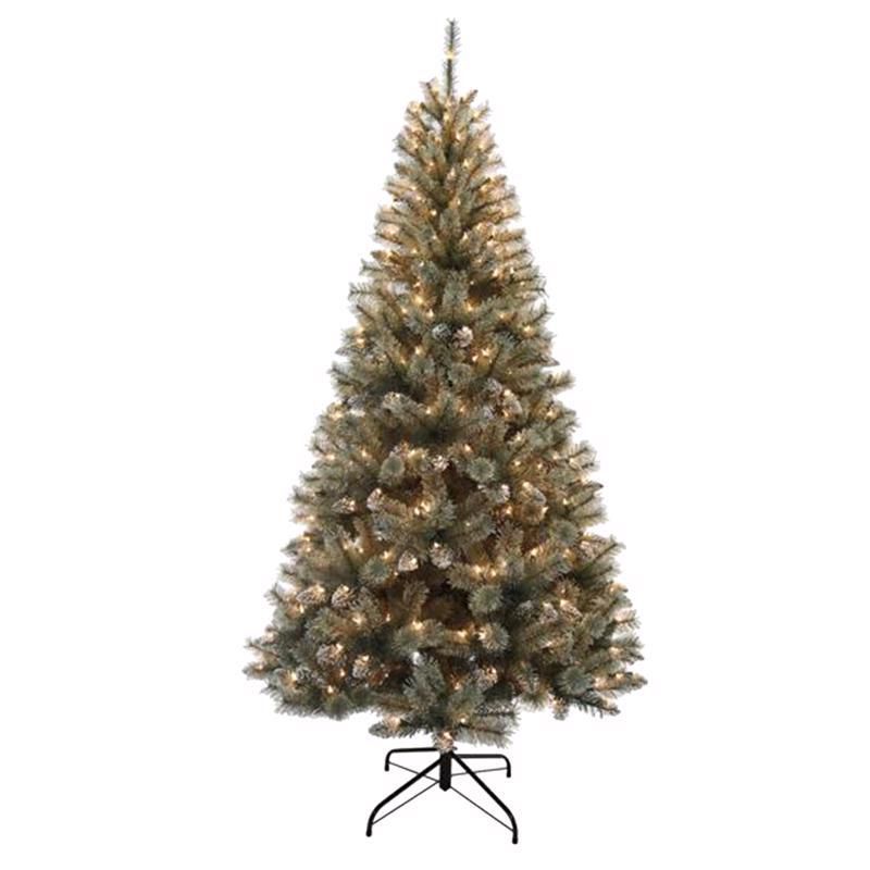 Celebrations 7 ft. Full Incandescent 400 lights Frosted Cashmere Christmas Tree, 1 of 2