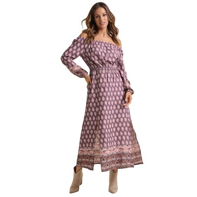 VENUS Womens Paisley Printed Maxi Dress