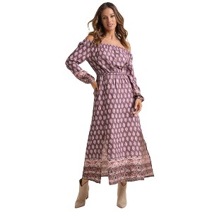 VENUS Womens Paisley Printed Maxi Dress - 1 of 4