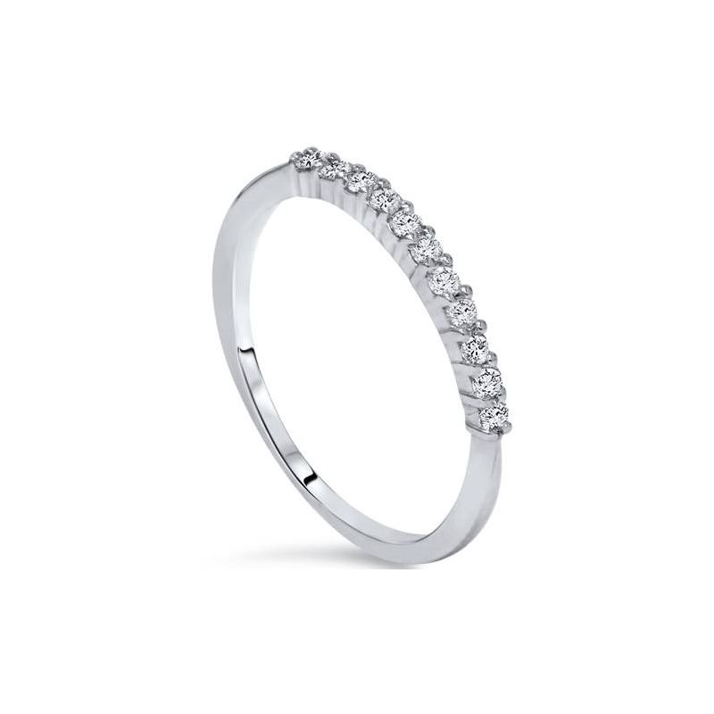 Pompeii3 1/4ct Diamond Wedding Ring 14K White Gold, 4 of 6