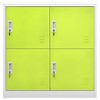 vidaXL Locker Cabinet Set of 2 Light grey and green Steel Medium - 3 of 4