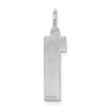 Black Bow Jewelry Sterling Silver, Jersey Collection, Medium Number 1 Pendant - 3 of 4