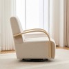 360° Swivel Chair with Solid Wood Armrests, Comfy Reading Chair, Modern Velvet Accent Chair for Living Room or Apartment–The Pop Home - 3 of 4