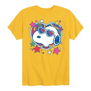 Boys' - Peanuts - Snoopy Groovy Heart Short Sleeve Graphic T-Shirt - 1 of 4