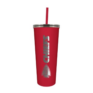 NFL Kansas City Chiefs 24oz Skinny Tumbler with Straw - 1 of 4