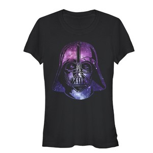 Juniors Womens Star Wars Vader Space Helmet T-Shirt - 1 of 3