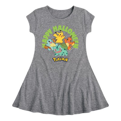Girls' - Pokémon - Happy Halloween Fit & Flair Cap Sleeve Dress