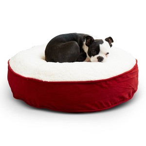 Kensington Garden Scout Deluxe Faux Shearling Round Pillow Dog Bed - 1 of 4
