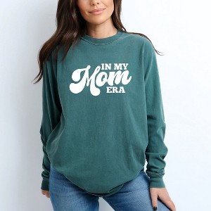 Simply Sage Market Women's In My Mom Era Long Sleeve Garment Dyed Tee - 1 of 4