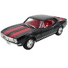 1967 Chevrolet Camaro Z/28 Black with Red Stripes 1/18 Diecast Model Car by Road Signature - 2 of 4