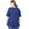 Woman Within Plus Size Perfect Elbow-Sleeve Square-Neck Tee - 3 of 4