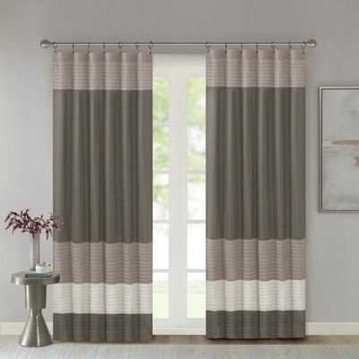 DSVIMOY Curtain Panels, Polyoni Pintuck Curtain Panel, Multicolor, 84"*50"*0.13"