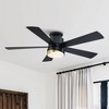 Parrot Uncle 52" Black Integrated LED Flush Mount Smart Ceiling Fan with Alexa & Google Home, Modern - 4 of 4