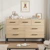 Jojoka 7-Drawer Bedroom Dresser 52 Wide Engineered Wood Polished Finish Floor Mount Storage Chest for Living Room Nursery - 3 of 4