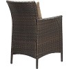 Modway Conduit Outdoor Patio Wicker Rattan Dining Armchair Brown Mocha - 3 of 3