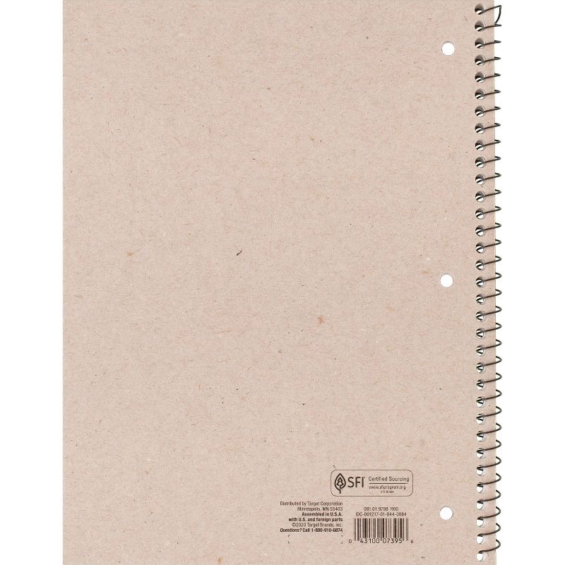 Wide Ruled 1 Subject Flexible Plastic Cover Spiral Notebook - up & up™, 2 of 4
