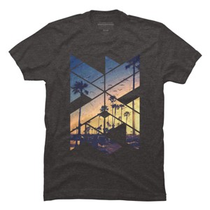 Men's Design By Humans Vintage Palm Beach Geometric By Magnussons T-Shirt - 1 of 4