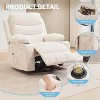 Nursery Recliner Chair, Oversized Corduroy Rocking Recliner with 360° Swivel, Massage, Heat, Cup Holder, Manual Recliner Sofa for Living Room - 4 of 4