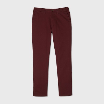 red men's chino pants