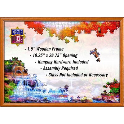 MasterPieces Accessories - Natural Wood Puzzle Frame for 1000 Piece Jigsaw  Puzzles 19.25x26.75