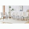 Sapphtopaz Modern Simple Dining Chairs Set of 4, Faux Leather Kitchen Chairs with Curved Widened Cushion for Dining Room, Kitchen - 4 of 4
