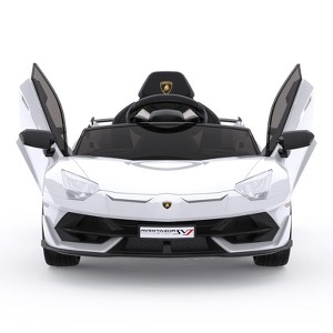 12V Ride-On Car for Kids, Remote Control, LED Headlights, Hydraulic Doors, Seatbelt, Battery-Powered Sports Car - 1 of 4