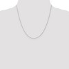 Black Bow Jewelry 1mm 14k White Gold Solid Round Parisian Wheat Chain Necklace - 2 of 4