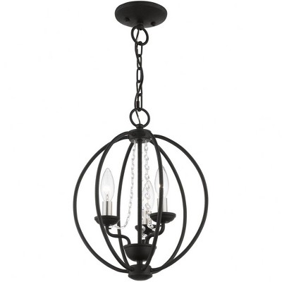 Arabella Black and Brushed Nickel Crystal Mini Chandelier