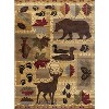 Okak Retro Runner Rug with Lodge Style Pattern, Kid & Pet Friendly Ruggable Rugs, Jute Rug with Low Pile Design for Living Room, Kitchen, Brown - 4 of 4