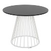 Sapphtopaz Round Dining Table Cage Like Metal Base Kitchen Table Contemporary Dining Table MDF Tabletop for Dining Room, Small Spaces - 4 of 4