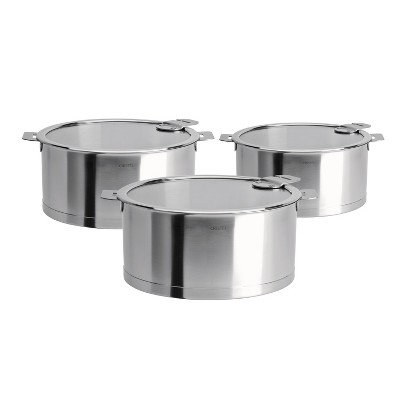 Cristel Strate 18/10 Stainless Steel 13 Piece Cookware Set With Removable  Handles : Target