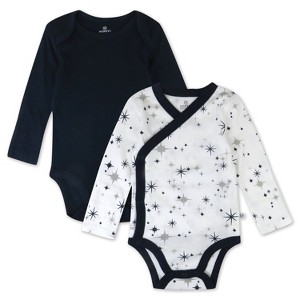 Honest Baby 2-Piece Long Sleeve Organic Cotton Bodysuit & Side Snap Bodysuit - 1 of 4