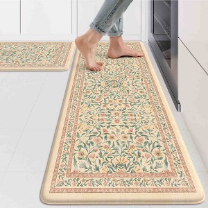 BAGOKIE Boho Anti Fatigue Kitchen Mat Set of 2 - 1 of 4