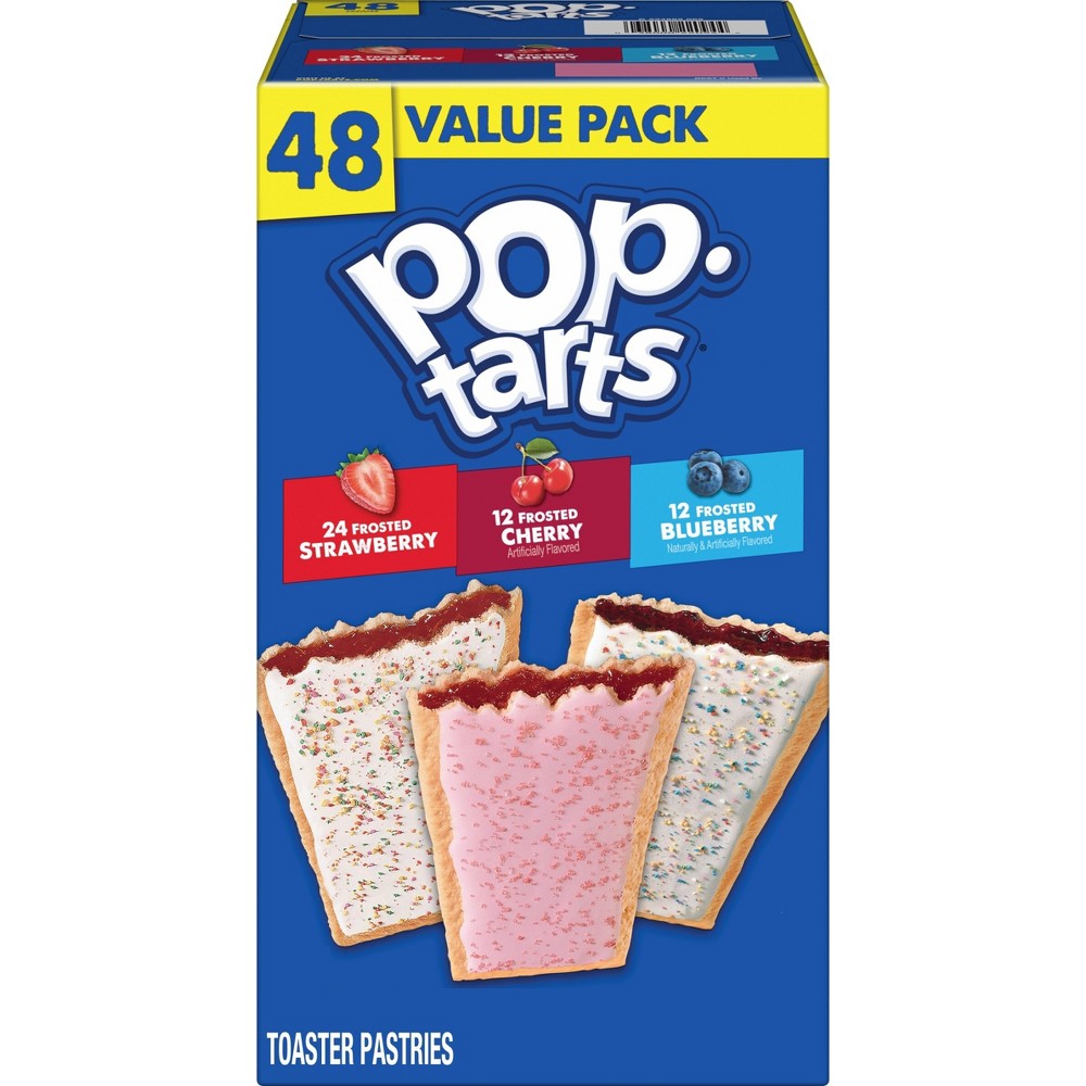 Pop-Tarts Frosted Strawberry, Cherry and Blueberry Toaster Pastries - 81.2oz/48ct