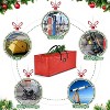 Swtroom Christmas Tree Storage Bag - Fits 7.5 ft & 9 ft Disassembled Trees with Zippered Handles Red - 3 of 4