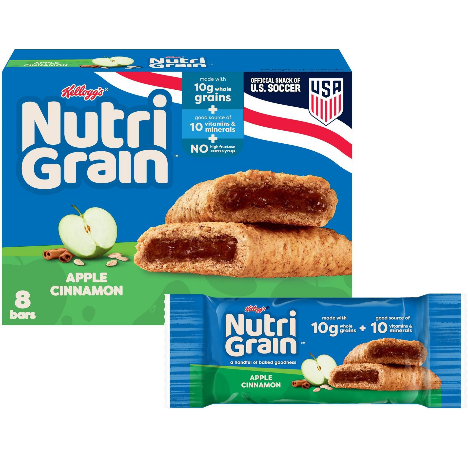Nutri-Grain Apple Cinnamon Soft Baked Breakfast Bars - 8ct/10.4oz