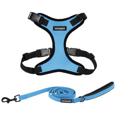 Voyager Step-In Lock Adjustable Dog & Cat Harness and 5ft Leash Combo