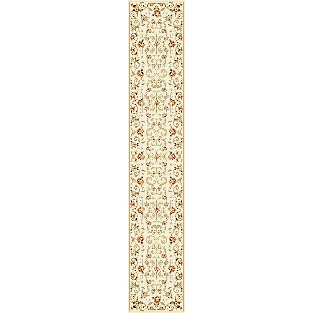  Runner Helena Floral Loomed Rug Ivory