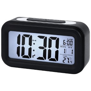 REGALWOVEN Digital Battery Powered Plastic Auto-Sensor Night Light Alarm Clock 5.3"L x 1.8"W x 3.0"H 1 Pc - 1 of 4