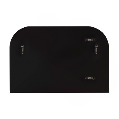 Caskill Black Arched Wall Mirror with Wood Frame