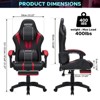 Hoffree Extra Large Massage Gaming Chair Ergonomic Office PC Chair with Footrest & Adjustable - 4 of 4