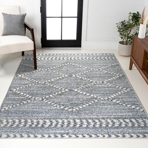 Sofie Moroccan Trellis High-Low Area Rug - JONATHAN Y - 1 of 4