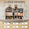 GALAXHERO Wide Dresser with 6 Drawers, TV Stand for 50 Inch TV, Entertainment Center with Metal Frame, Wooden Top, Fabric Storage Dresser for Bedroom - 2 of 4