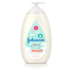 Johnson's CottonTouch Newborn Baby Face & Body Lotion, Hypoallergenic Moisturization for Skin - 27.1 fl oz - 1 of 4