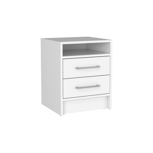 NicBex Nightstand with Drawer,Modern Side Table with Storage Space,Bedside Table for Bedroom,Living Room,Black/White - 1 of 4