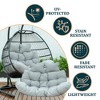 LeisureMod Modern Upholstered 2 Person Hanging Egg Swing Cushion with Headrest Large Breathable Folding Cushion - 3 of 4