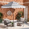 Vienna 9Ft Round Double Top Crank Umbrella - PAT8211 - Safavieh - 2 of 4